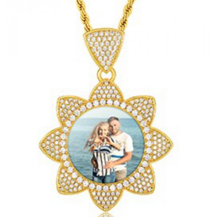 Pendentif en forme de fleur personnalisable