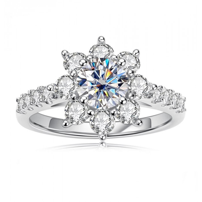 HANY Bague Moissanite femme