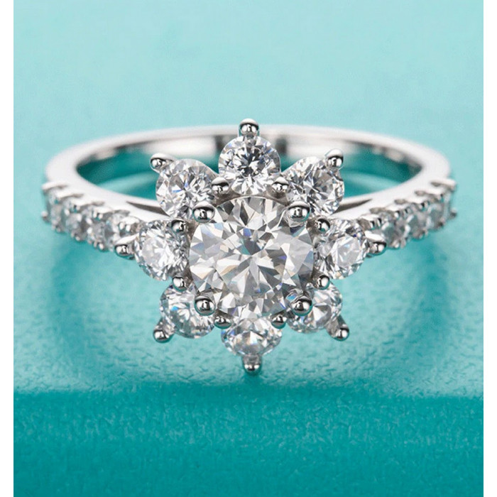 HANY Bague Moissanite femme