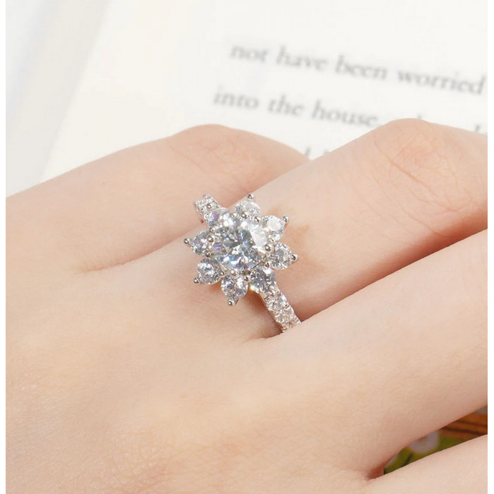HANY Bague Moissanite femme