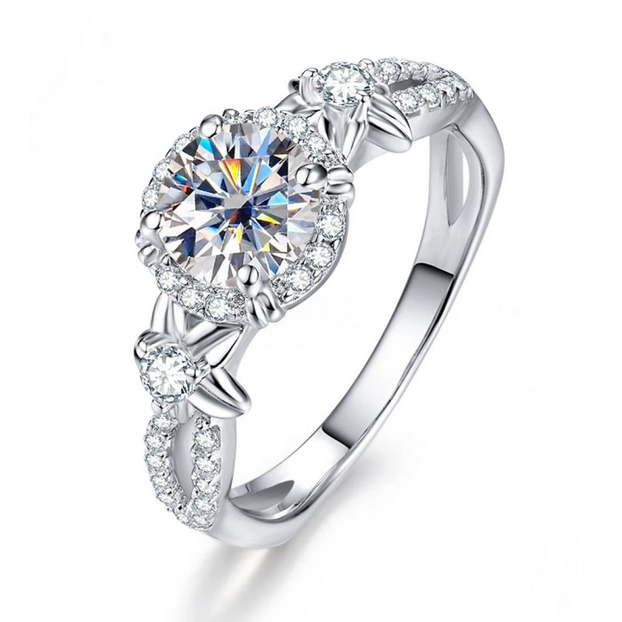 REBECCA Bague Moissanite femme