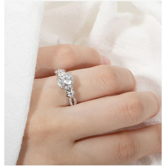 REBECCA Bague Moissanite femme