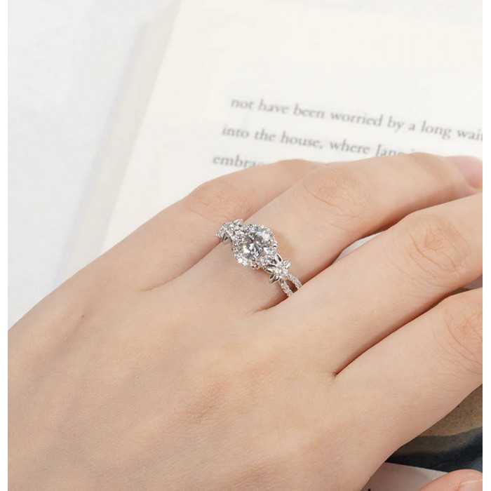 REBECCA Bague Moissanite femme