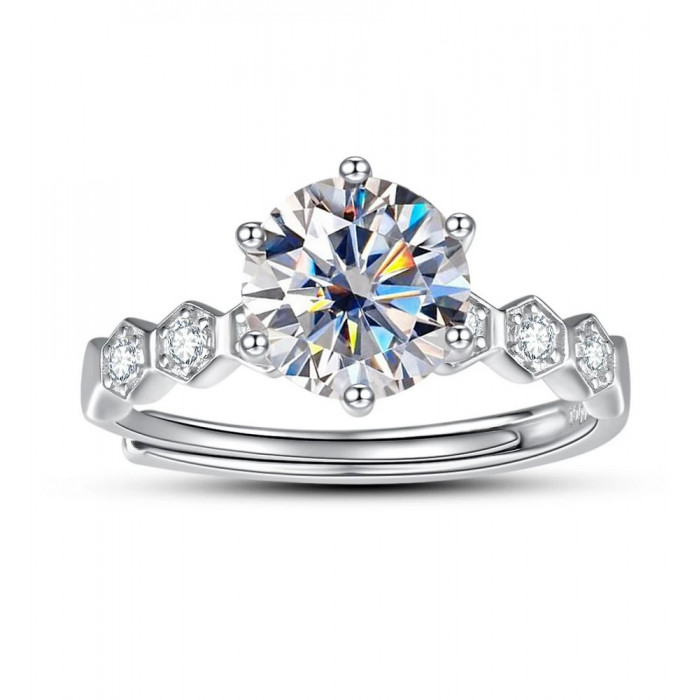 AURICIA Bague Moissanite femme