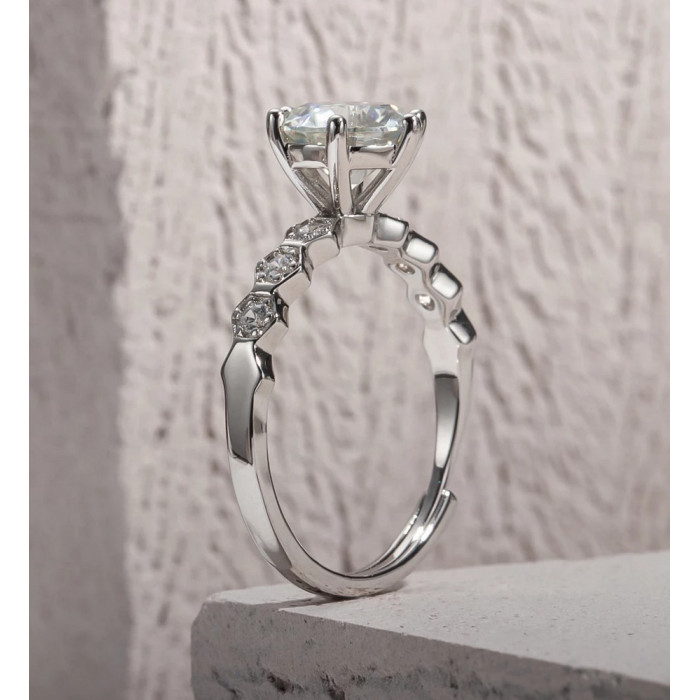 AURICIA Bague Moissanite femme