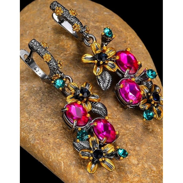 Boucles d'oreilles Tungstène et Oxydes de Zirconium
