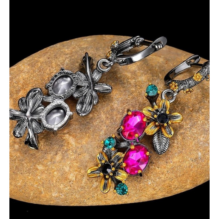 Boucles d'oreilles Tungstène et Oxydes de Zirconium