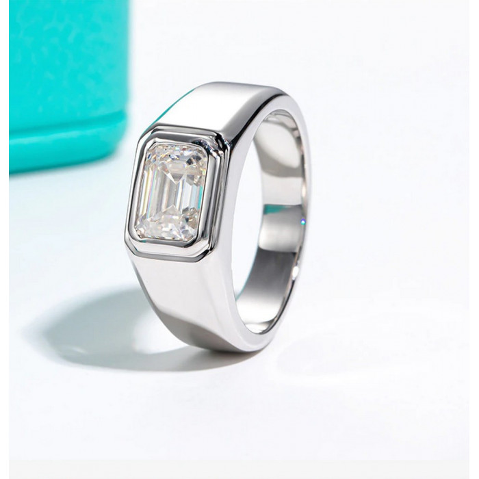 Chevalière homme avec Moissanite