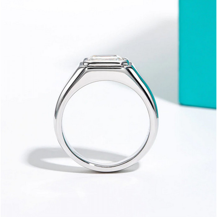 Chevalière homme avec Moissanite