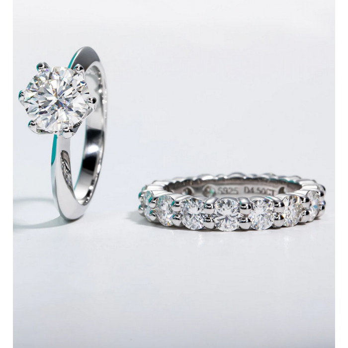 MARALIA Bague double Moissanite