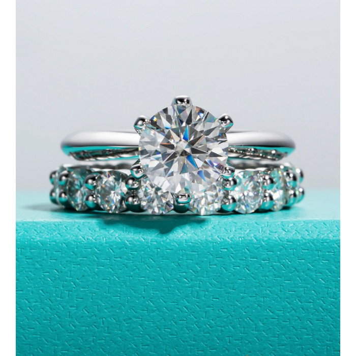 MARALIA Bague double Moissanite
