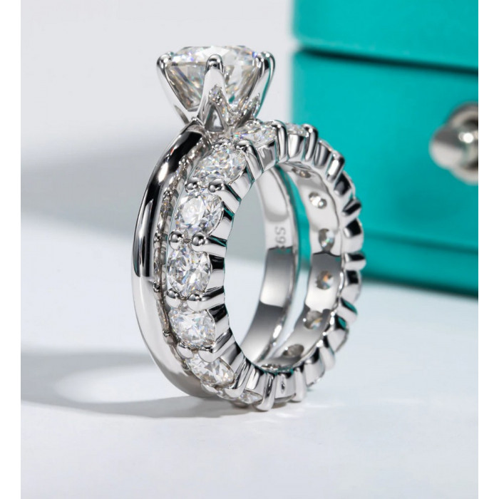 MARALIA Bague double Moissanite