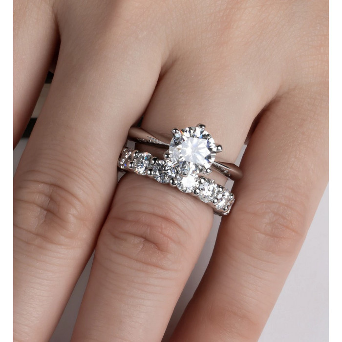 MARALIA Bague double Moissanite