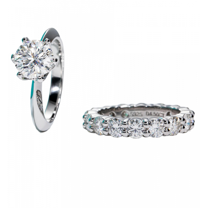 MARALIA Bague double Moissanite