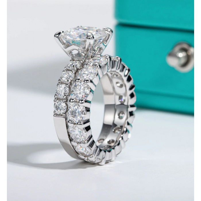 LESLIE Bague double Moissanite