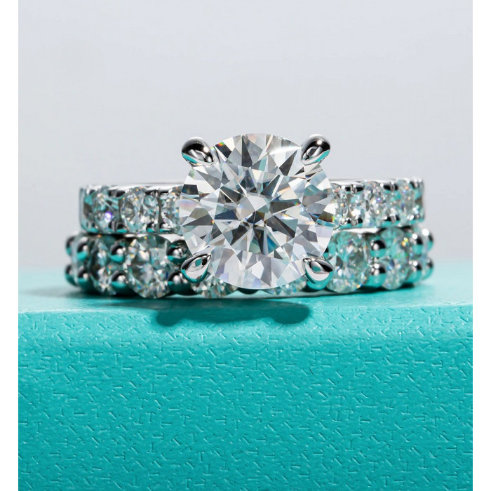LESLIE Bague double Moissanite