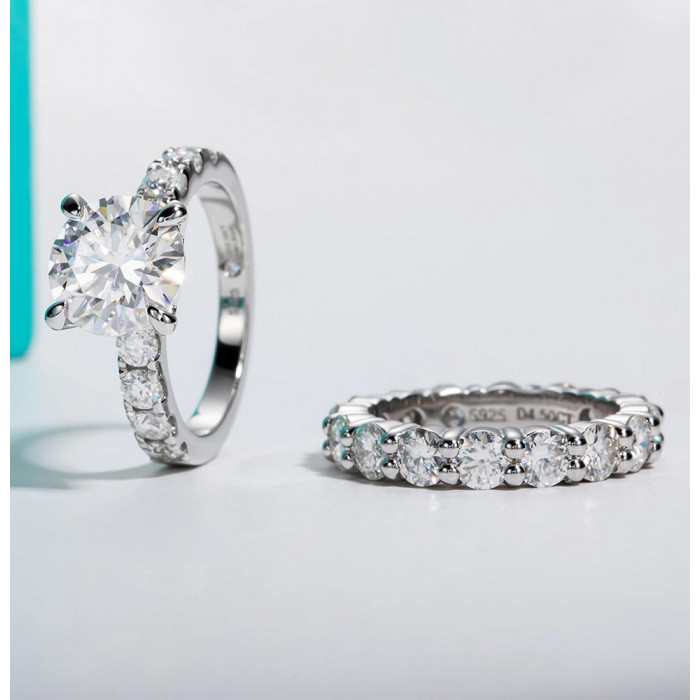LESLIE Bague double Moissanite