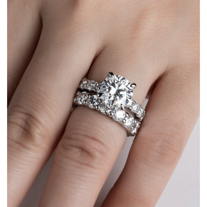 LESLIE Bague double Moissanite