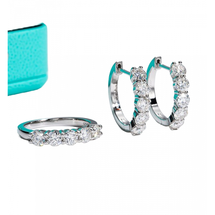 Parure de bijoux 2 pièces Moissanite