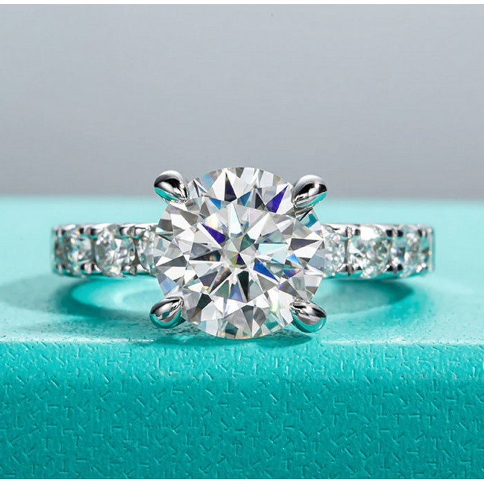 AMARINA Bague Moissanite en Argent