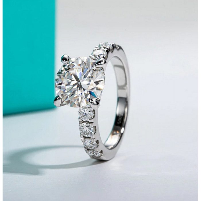 AMARINA Bague Moissanite en Argent