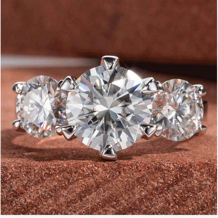 KENDRA Bague Moissanite en Argent