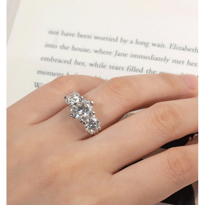 KENDRA Bague Moissanite en Argent
