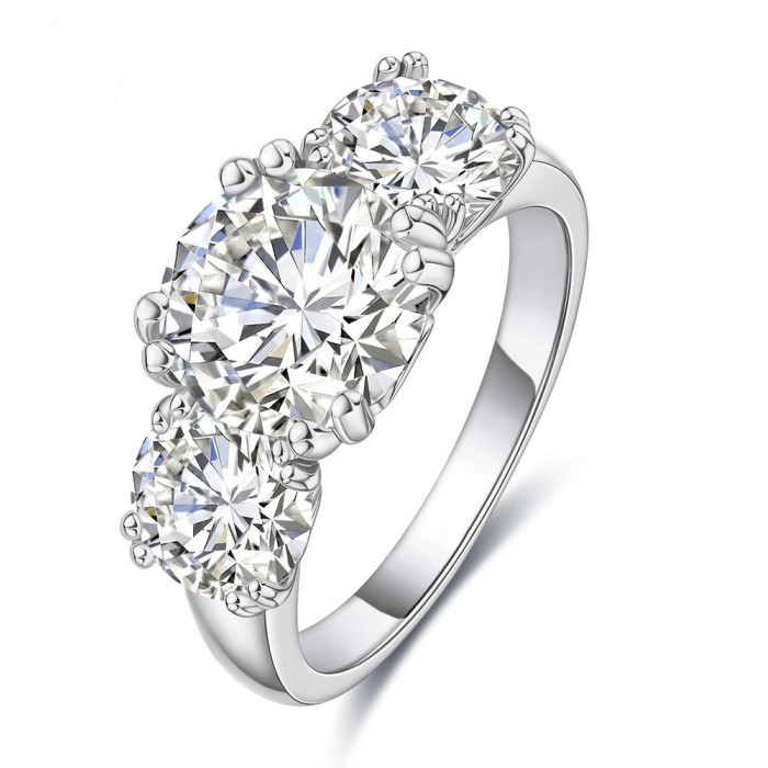 SHALY Bague Moissanite en Argent