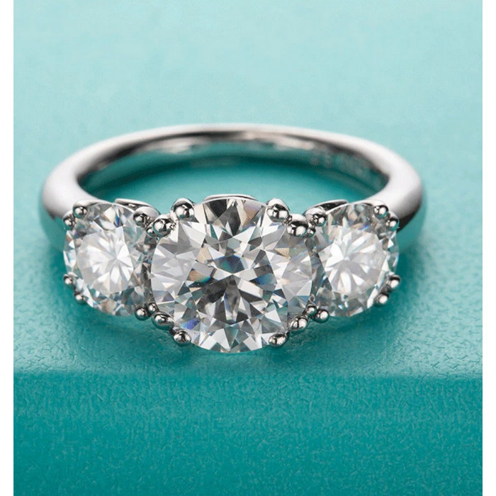 SHALY Bague Moissanite en Argent