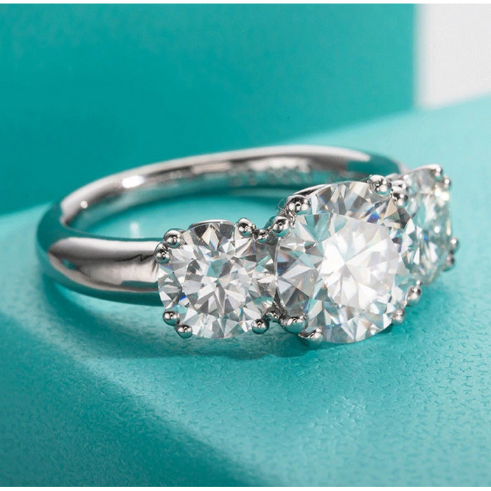 SHALY Bague Moissanite en Argent
