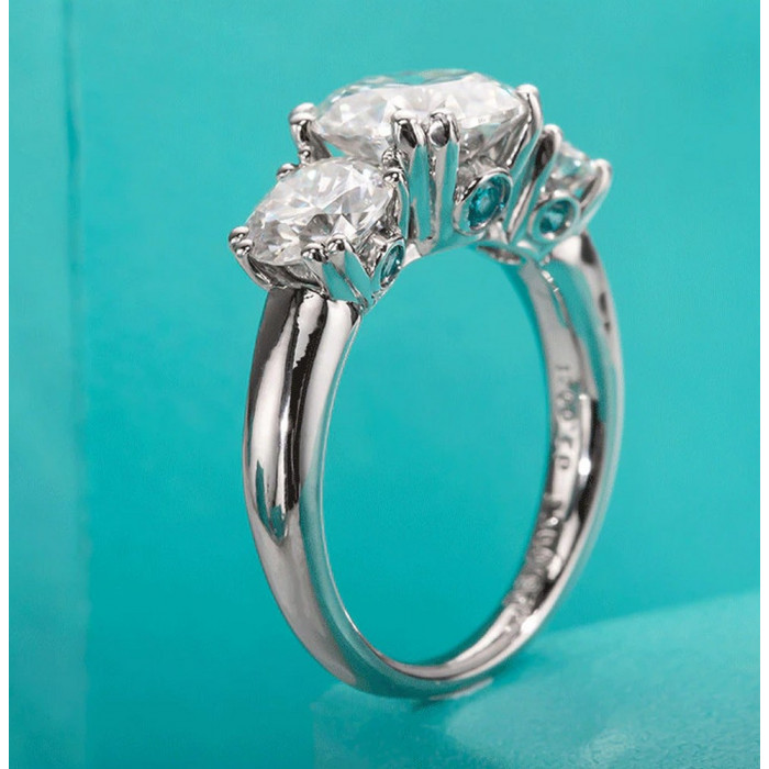 SHALY Bague Moissanite en Argent