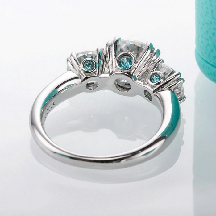 SHALY Bague Moissanite en Argent