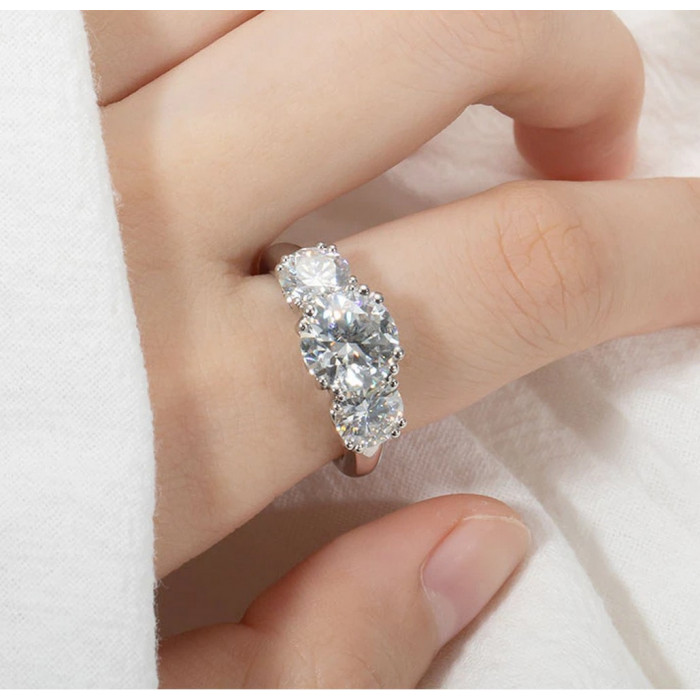 SHALY Bague Moissanite en Argent