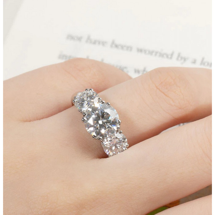 SHALY Bague Moissanite en Argent