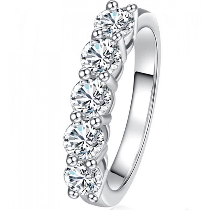 Alliance Moissanite en argent