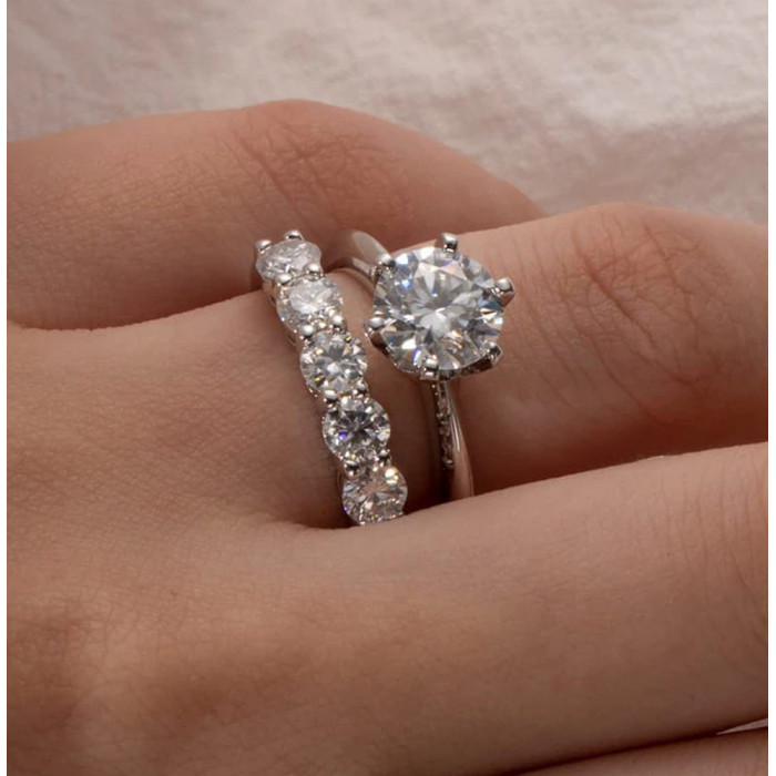 Alliance Moissanite en argent