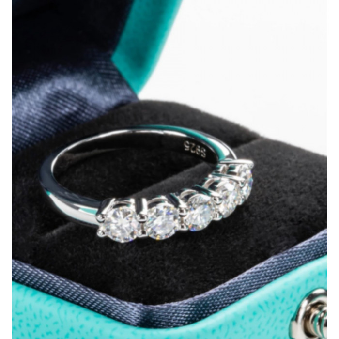 Alliance Moissanite en argent