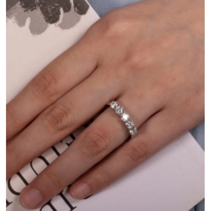 Alliance Moissanite en argent