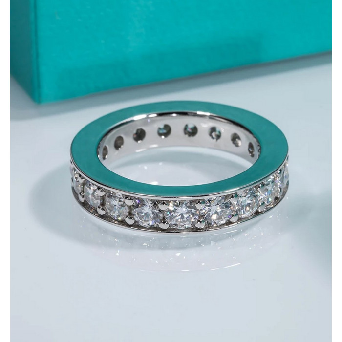 Alliance Moissanite en argent