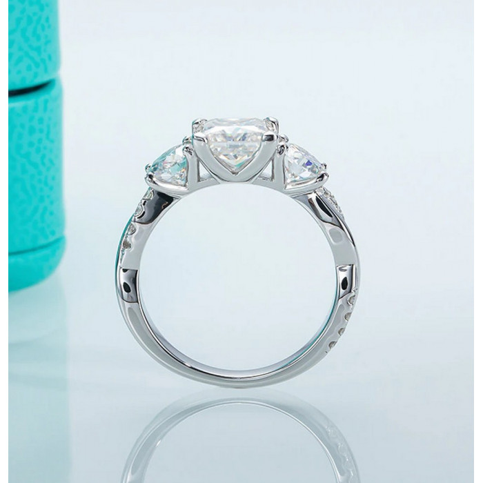 ALISHA Bague Moissanite en Argent