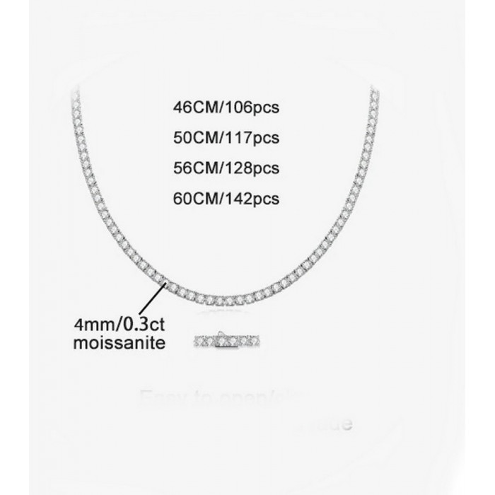 Ravissant collier Moissanite