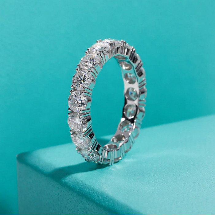 Alliance Moissanite en argent
