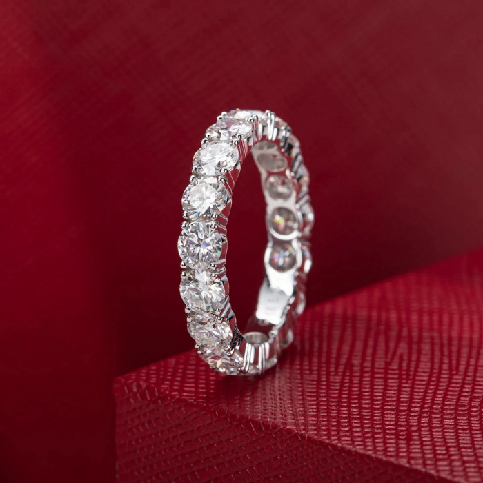 Alliance Moissanite en argent