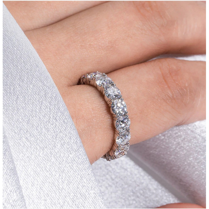 Alliance Moissanite en argent