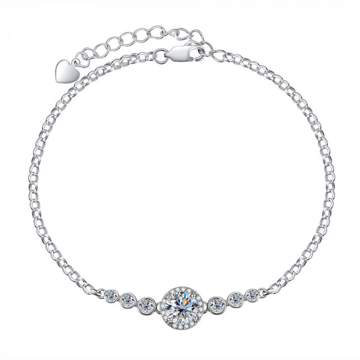 Bracelet ajustable Moissanite