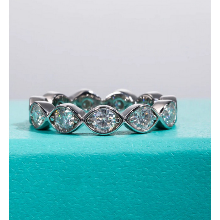 Alliance Moissanite en argent