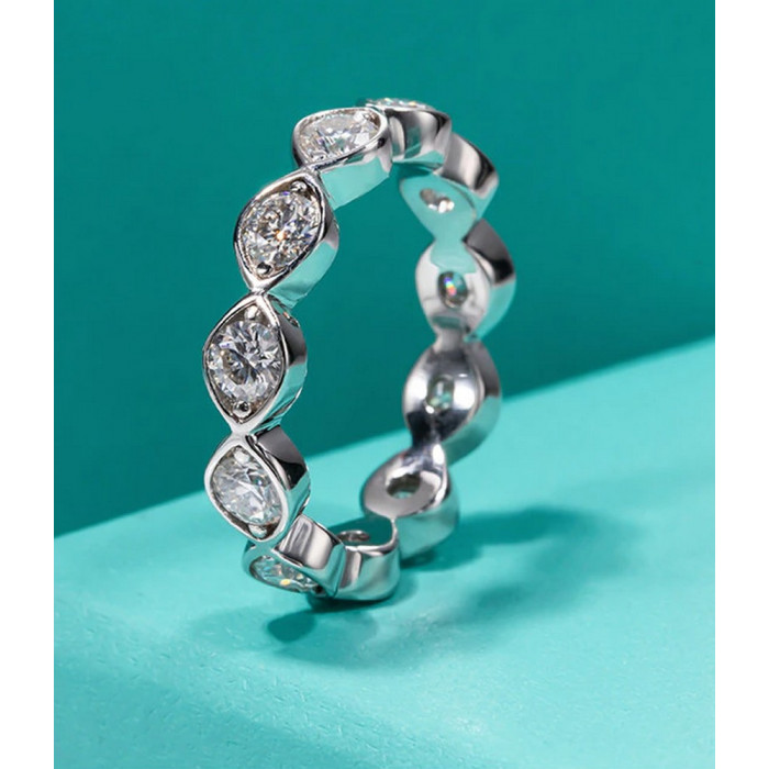 Alliance Moissanite en argent