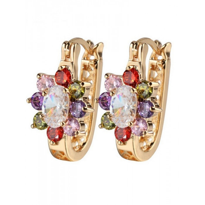 ANA Boucles d'oreilles femme en plaqué or