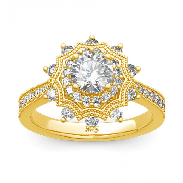Sihem Bague Moissanite en Argent