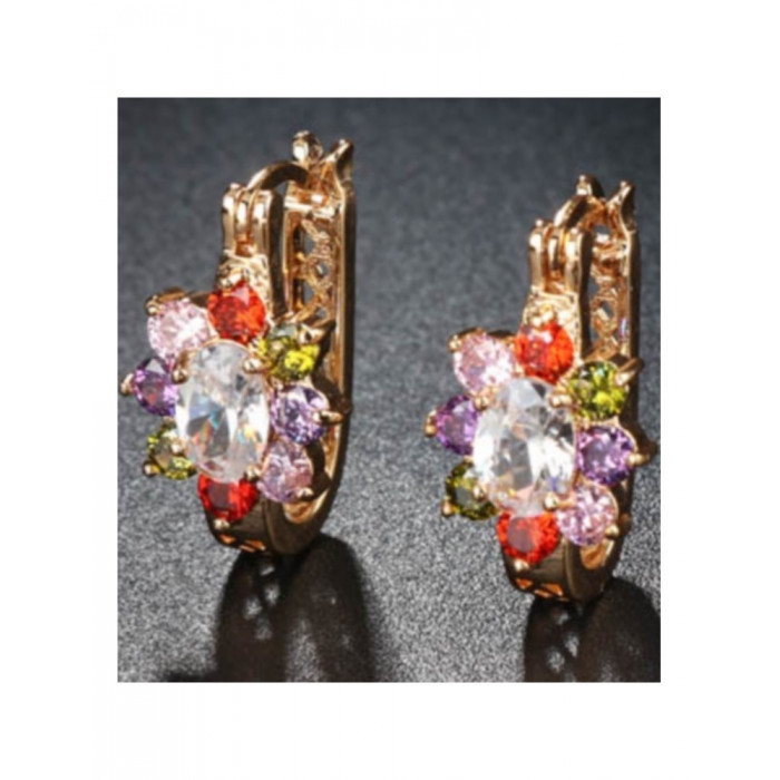 ANA Boucles d'oreilles femme en plaqué or